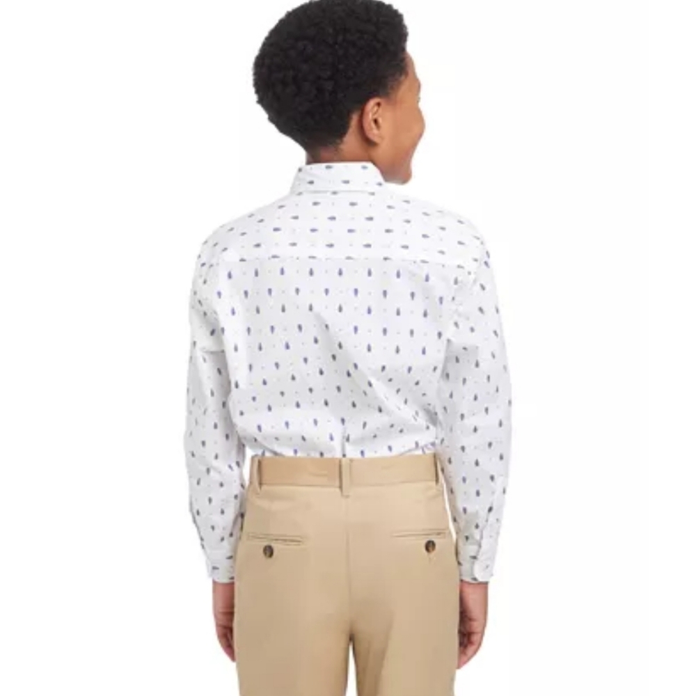SALE! TOMMY HILFIGER BOYS 2 PIECE DRESS SHIRT & BOW SET. - Picture 4 of 6